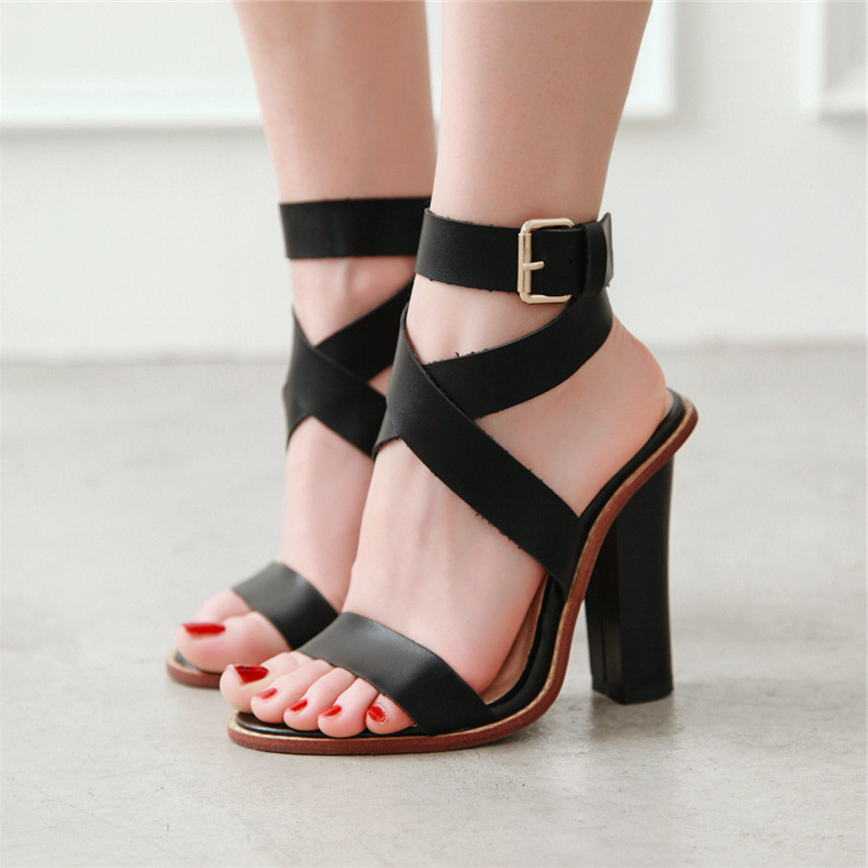 Women'S Shoes Big Feet - ผู้หญิง Gladiator รองเท้าแตะรองเท้าส้นสูงรองเท้าฤดูร้อนสําหรับผู้หญิง Flip Flops ข้อเท้าสายรัดปาร์ตี้เต้นรํารองเท้าขนาดใหญ่รองเท้า