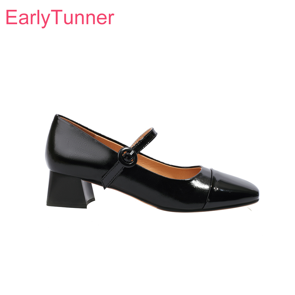 Women'S Shoes In Size 12 - รองเท้าส้นสูงผู้หญิงแบบแมรี่เจน ฤดูใบไม้ร่วง 2026 หนังแท้ ส้นกลาง รองเท้าสำหรับใส่ออกงาน