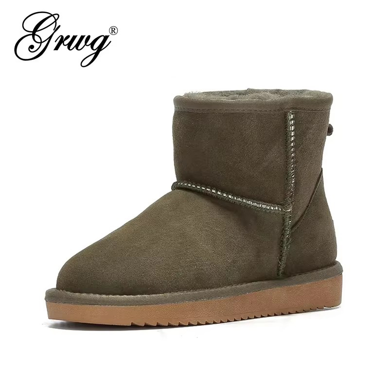 Women Shoes In Australia - มาใหม่ล่าสุดของแท้หนังออสเตรเลียคลาสสิกผู้หญิงรองเท้าบู๊ตหิมะผู้หญิงหนังวัวข้อเท้ารองเท้า PLUS ขนาดผู้หญิงฤดูหนาวรองเท้า