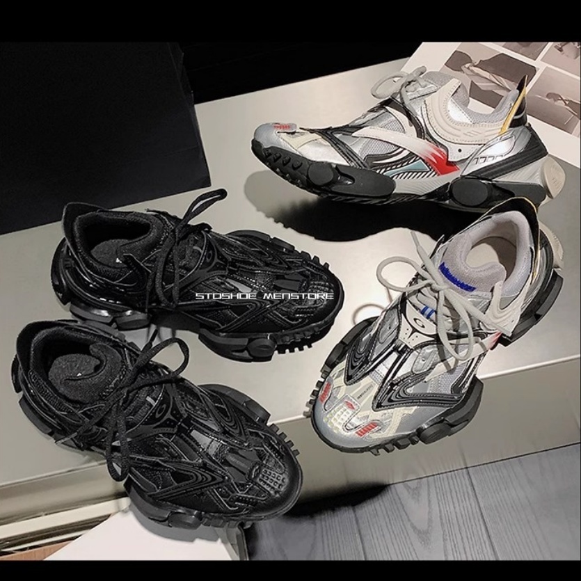 Women'S Shoes Paris - Chunkyรองเท้าผ้าใบปารีสแฟชั่น2025ฤดูใบไม้ผลิใหม่จระเข้Coolรองเท้าสําหรับบุรุษและสตรีหนาSoledความสูงเพิ่มรองเท้าพ่อ