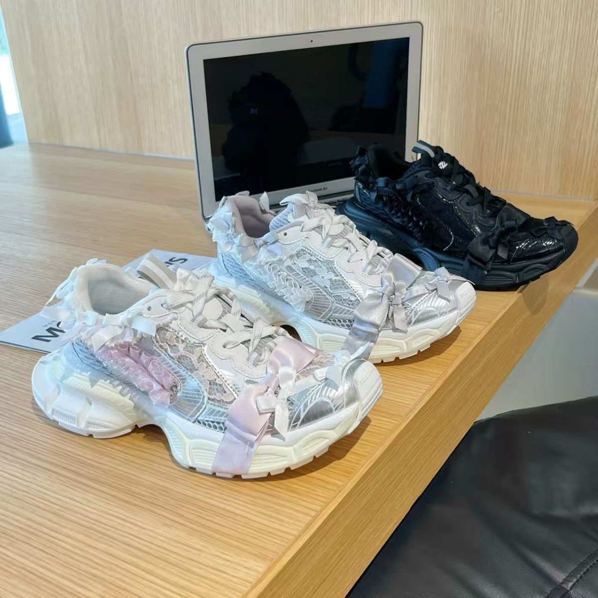 Women'S Shoes Paris - ฤดูร้อนผู้ใหญ่หญิงลูกไม้หนาด้านล่างรองเท้าสบายๆผู้หญิงอเนกประสงค์ Paris กีฬารองเท้าสุภาพสตรี Breathable ตาข่ายรองเท้าอินเทรนด์