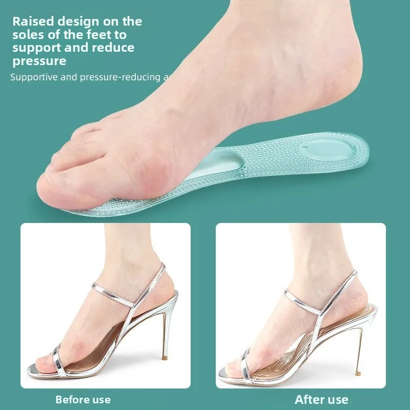 Women'S Shoes High Arch Support - แผ่นรองรองเท้าซิลิโคนเจลใสสำหรับรองรับอุ้งเท้าสำหรับผู้หญิง 1 คู่ สำหรับเท้าแบน นวดกระดูกเท้า
