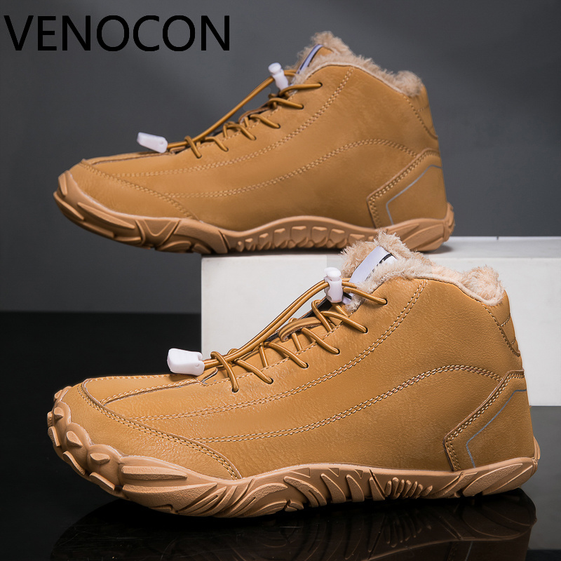 Women'S Shoes With Wide Toe Box - VENOCON รองเท้าบูทหุ้มข้อกันหนาวบุขน PU สำหรับผู้ชายและผู้หญิง ดีไซน์หัวกว้าง