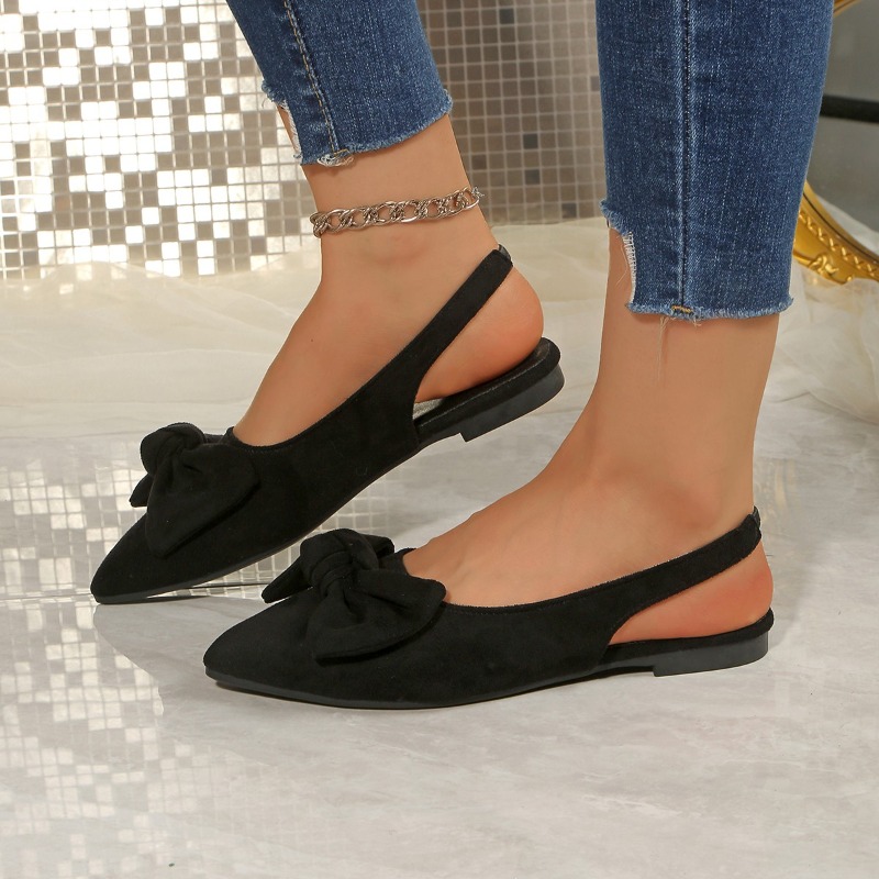 Women Shoes Nb - แบนสบายรองเท้าเดียวผู้หญิง 2025 ใหม่ผู้หญิงชี้นิ้วเท้ารองเท้ายางแต่เพียงผู้เดียวรองเท้าแตะโบว์