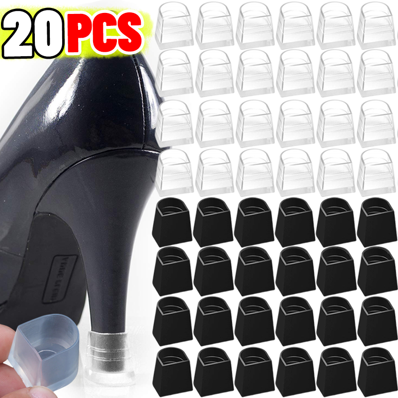 Women'S Shoes High Arch Support - แผ่นรองส้นเท้าซิลิโคน 4/20 ชิ้น ป้องกันการลื่น สำหรับรองเท้าส้นสูงแบบส้นเข็ม ใช้สำหรับเต้นรำ