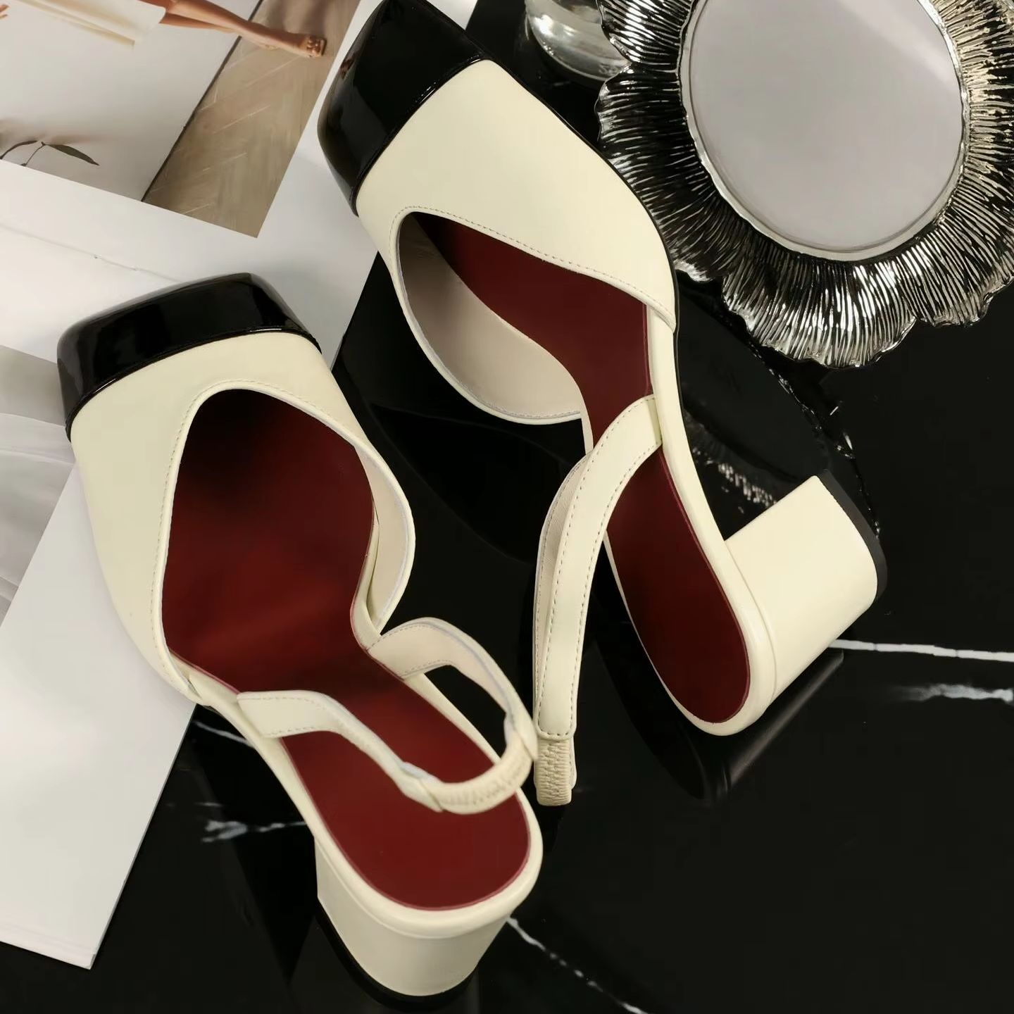 รองเท้าส้นสูงแบบสลิงแบ็คสำหรับ - Women Shoes Sandals บทวิจารณ์และราคา