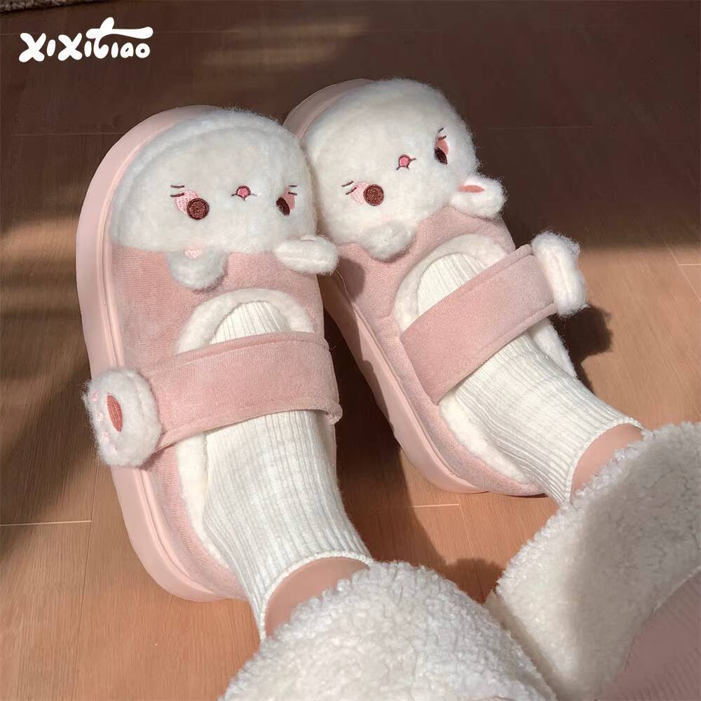รองเท้าแตะใส่ในบ้านลายแมวน่ารั - Women Shoes For Winter บทวิจารณ์และราคา