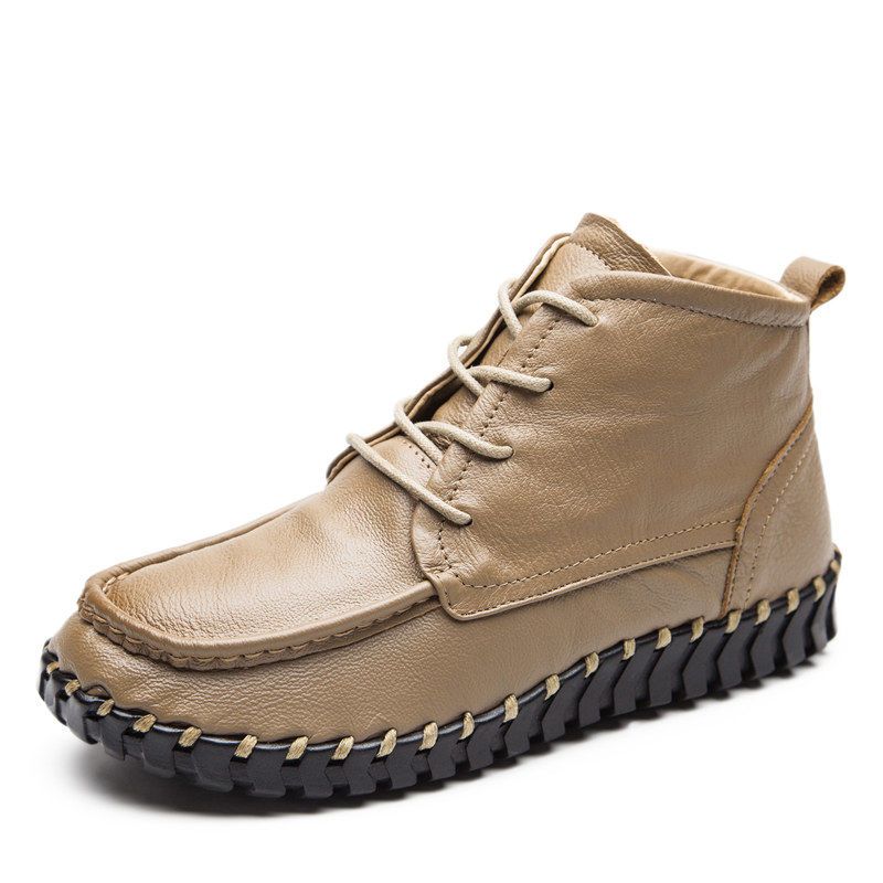 จริงหนังรองเท้าผู้หญิงฤดูใบไม้ - Oxford Lace Up Women บทวิจารณ์และราคา