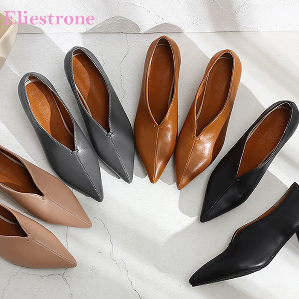 ยี่ห้อใหม่ Pointed Toe สีดําสี - Women'S Shoes Big Feet บทวิจารณ์และราคา