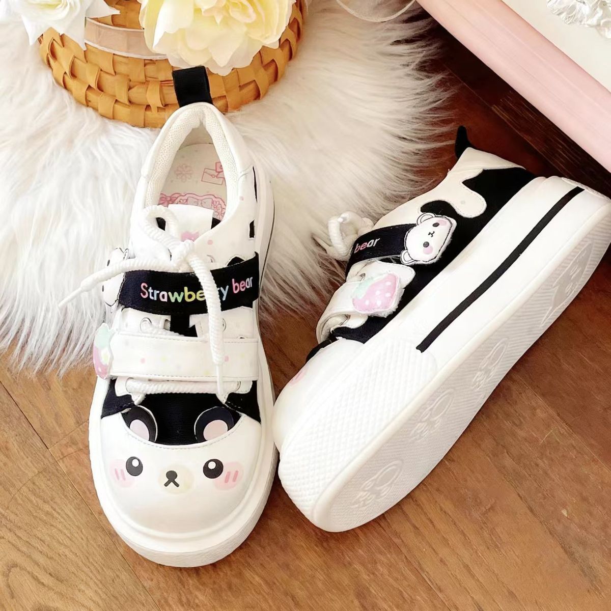 รองเท้าผ้าใบลายสตรอว์เบอร์รี่ห - Women'S Shoes Big Feet บทวิจารณ์และราคา