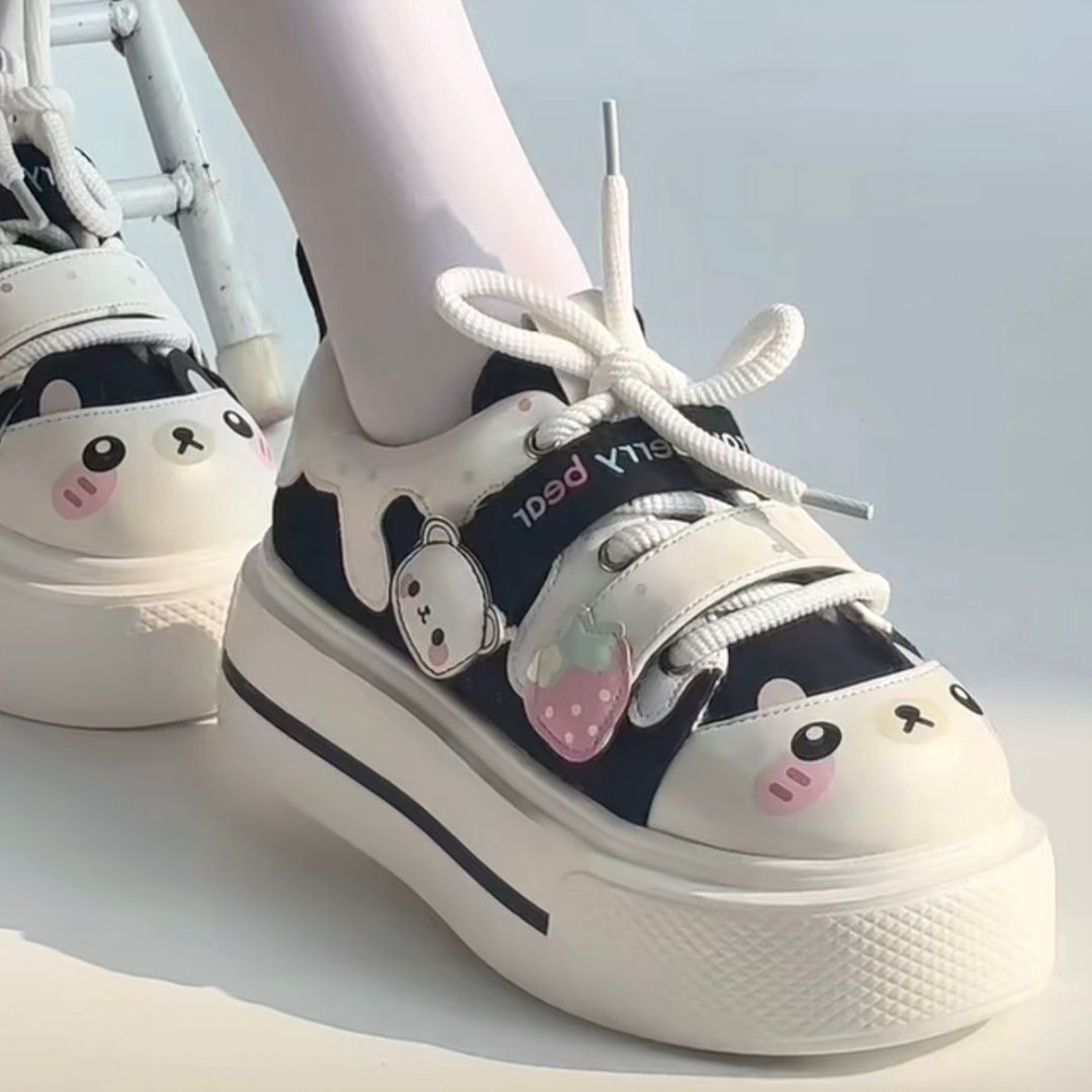 รองเท้าผ้าใบลายสตรอว์เบอร์รี่ห - Women'S Shoes Big Feet บทวิจารณ์และราคา