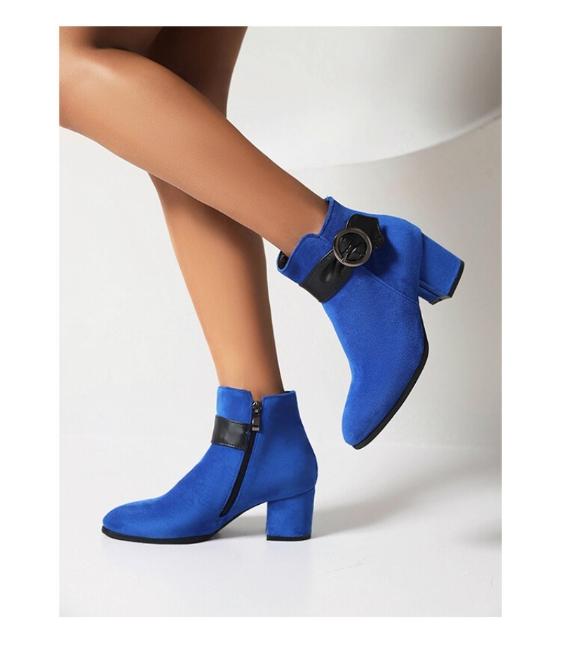 รองเท้าบูทข้อสั้นหนังกลับเทียม - Women'S Shoes Paris บทวิจารณ์และราคา