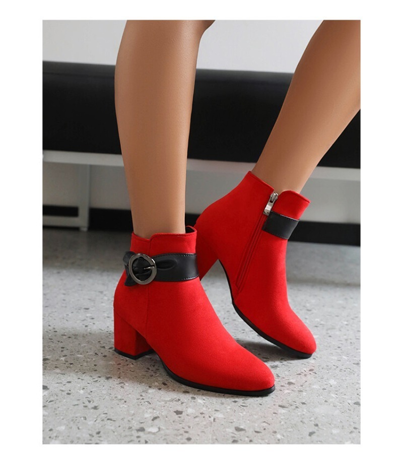 รองเท้าบูทข้อสั้นหนังกลับเทียม - Women'S Shoes Paris บทวิจารณ์และราคา