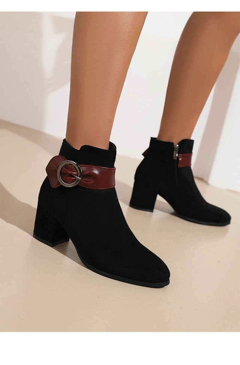 รองเท้าบูทข้อสั้นหนังกลับเทียม - Women'S Shoes Paris บทวิจารณ์และราคา