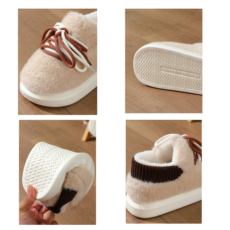 รองเท้าแตะแบบสวมเต็มตัวลายสามม - Women Shoes For Winter บทวิจารณ์และราคา