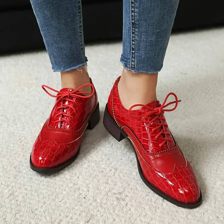 รองเท้าส้นเตี้ยแบบผูกเชือก รอง - Oxford Lace Up Women บทวิจารณ์และราคา