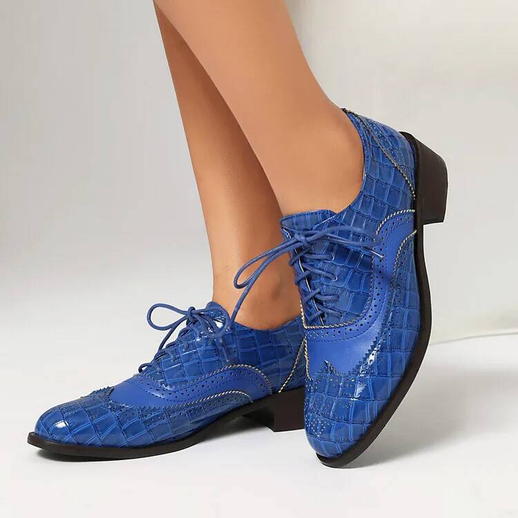 รองเท้าส้นเตี้ยแบบผูกเชือก รอง - Oxford Lace Up Women บทวิจารณ์และราคา