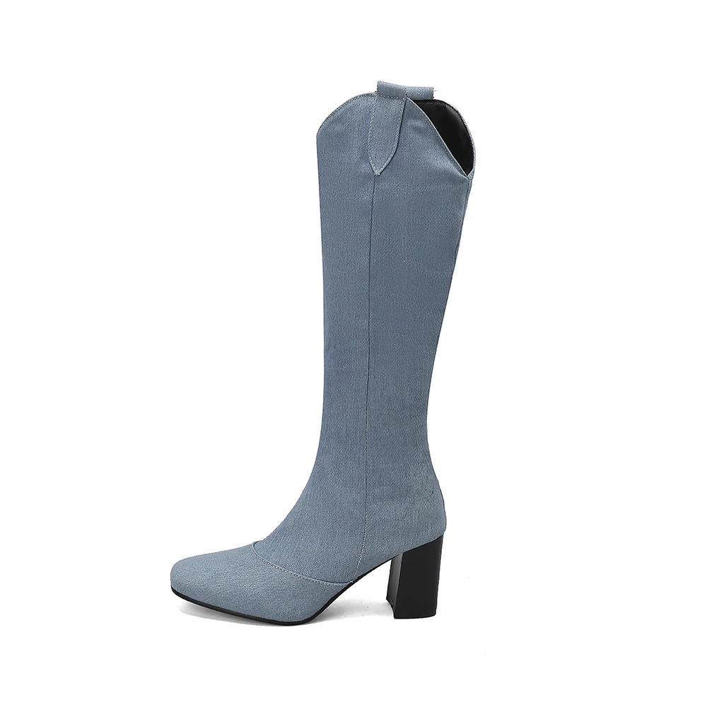 ฤดูหนาวใหม่สีดําสีฟ้าผู้หญิงเข - Women'S Shoes In Size 12 บทวิจารณ์และราคา