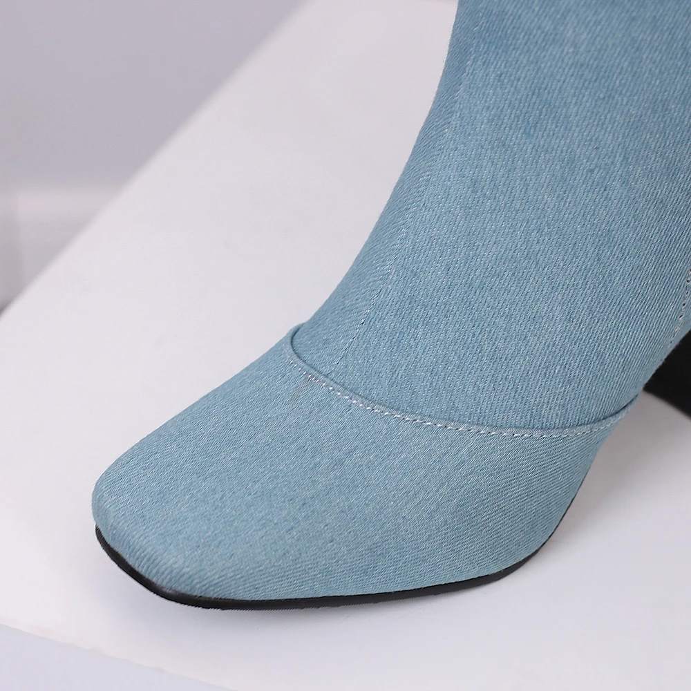 ฤดูหนาวใหม่สีดําสีฟ้าผู้หญิงเข - Women'S Shoes In Size 12 บทวิจารณ์และราคา