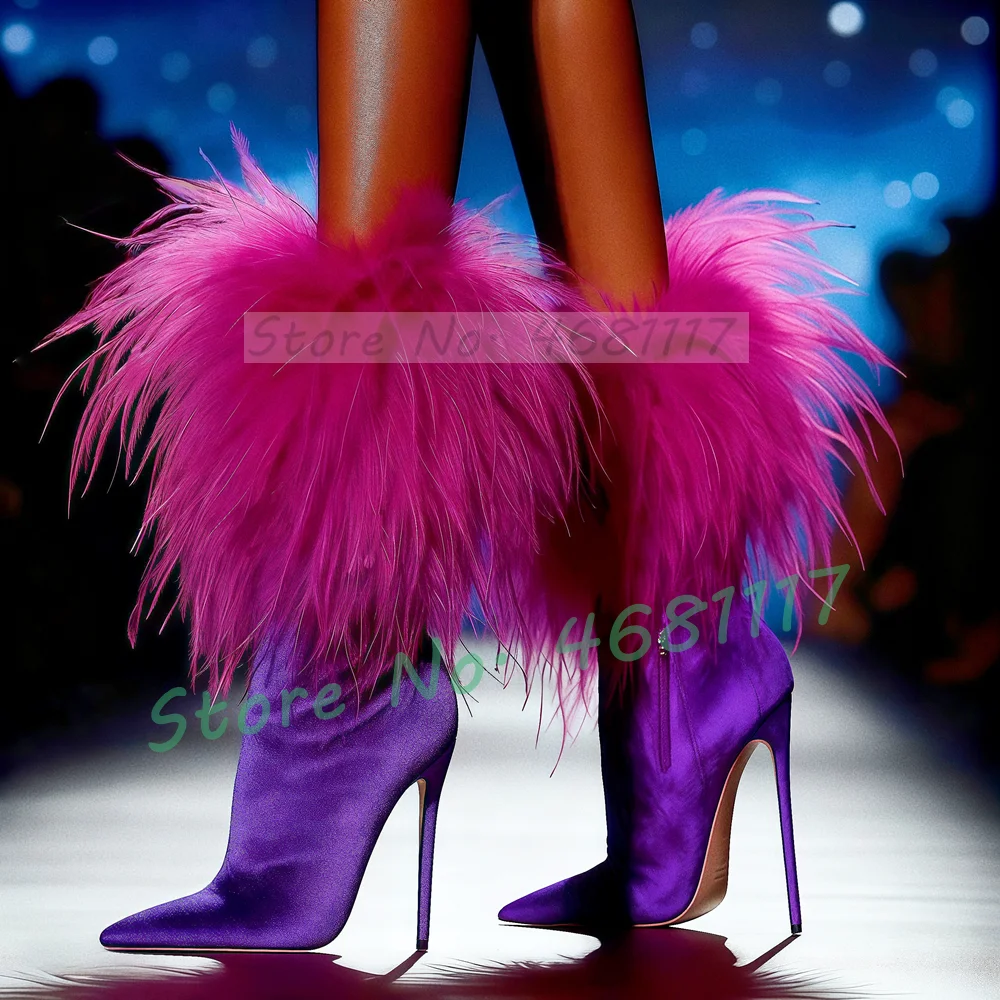 รองเท้าบูทกำมะหยี่ขนฟู ยืดได้  - Women'S Shoes Big Feet บทวิจารณ์และราคา