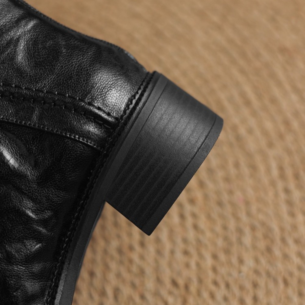 รองเท้าบูทเชลซีหนังวัวทรงหัวมน - Women'S Shoes In Size 12 บทวิจารณ์และราคา