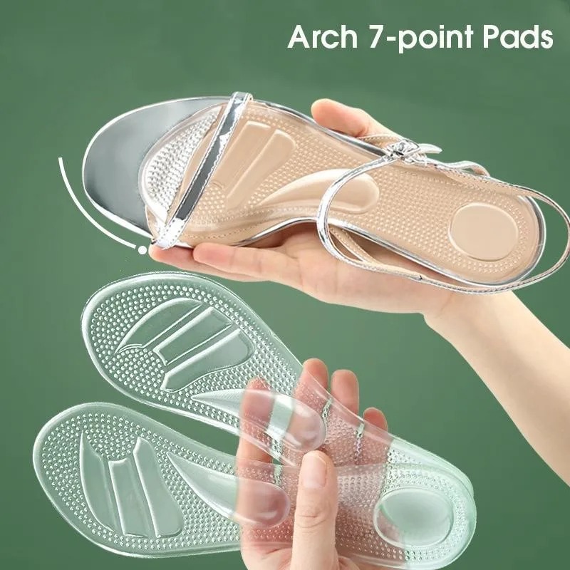 แผ่นรองรองเท้าซิลิโคนเจลใสสำหร - Women'S Shoes High Arch Support บทวิจารณ์และราคา