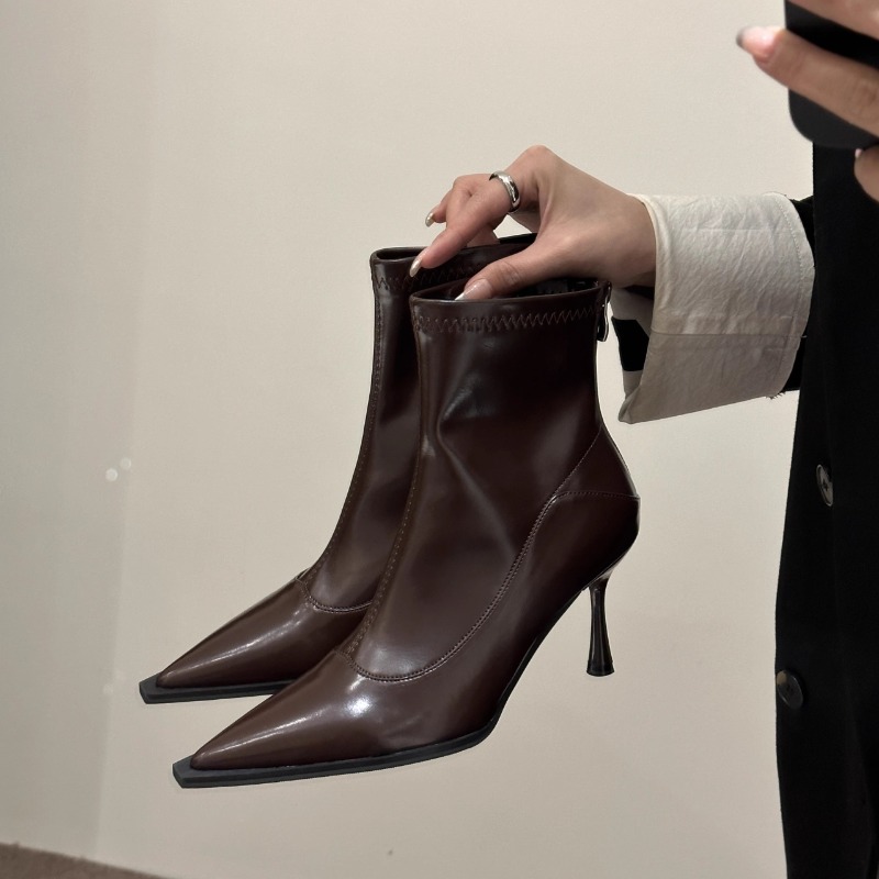 รองเท้าบูทข้อเท้าผู้หญิงทรงสลิ - Women Shoes Nb บทวิจารณ์และราคา