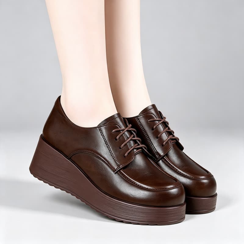 รองเท้าหนังนุ่มสวมใส่สบาย ความ - Oxford Lace Up Women บทวิจารณ์และราคา