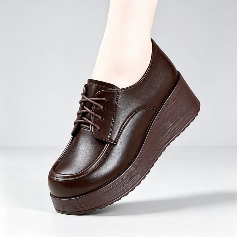 รองเท้าหนังนุ่มสวมใส่สบาย ความ - Oxford Lace Up Women บทวิจารณ์และราคา