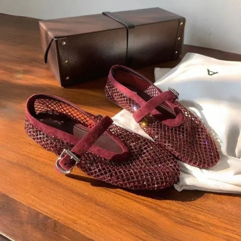 รองเท้าแตะแบบสวมประดับเพชรทรงก - Women Shoes Sandals บทวิจารณ์และราคา