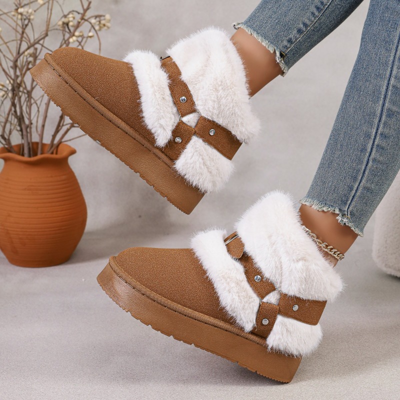 รองเท้าบูทหิมะแบบมีขนบุสำหรับผ - Women'S Shoes In Size 12 บทวิจารณ์และราคา