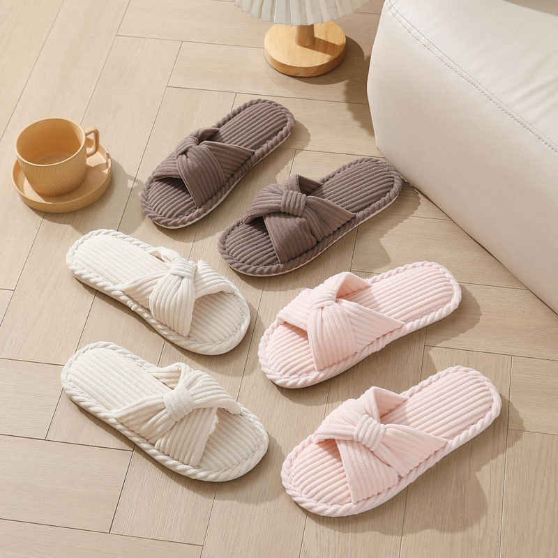 Corduroy สายคล้องคอรองเท้าแตะส - Women Shoes For Winter บทวิจารณ์และราคา